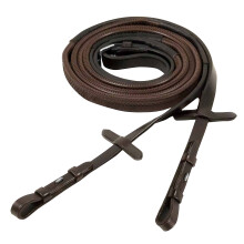 (5/8in x 54in, Brown) Collegiate Rubber And Leather Reins IV