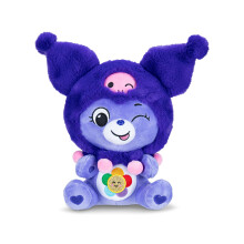 Care Bears x Hello Kitty - Harmony Bear as Kuromi 25cm Soft Plush Toy