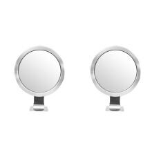2X Beschlagfreier Badezimmerspiegel Dusch-Rasierspiegel mit Saugnapf Badezimmer-Wandhalterung Antibeschlag-Schminkspiegel Badezimmer