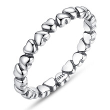 925 Sterling Silber Forever Love Herz Fingerring Schmuck Neujahr und Valentinstag Geschenk GrößE 8