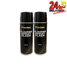 ProTec Bumper Spray Original Black 400ml Aerosol Interior & Exterior Finish x2