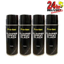 ProTec Bumper Spray Original Black 400ml Aerosol Interior & Exterior Finish x4
