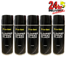 ProTec Bumper Spray Original Black 400ml Aerosol Interior & Exterior Finish x5