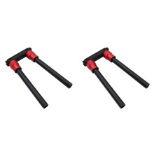2X Barre de PoignéE Pliante pour VéLo, Guidon de VéLo ÉLectrique Pliable à 90 DegréS en Aluminium pour Trottinette Cascadeur