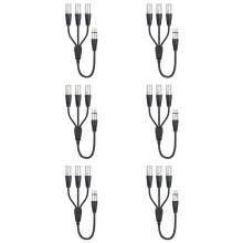 6X 3Pin XLR Female to 3 Male Y Splitter Cable,3 Way XLR Splitter Cable for Mixer Microphone