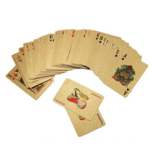 3 Stücke 24 Karat Gold Spiel Karten Kunststoff Poker Spiel Deck Folie Poker Pack Magische Karten Wasserdichte Karte