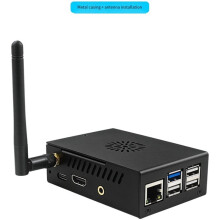 For OrangePi 4PRO Metal Case Enclosure Fan Active Cooling for OrangePi 4PRO Compatible Expansion Board with Antenna