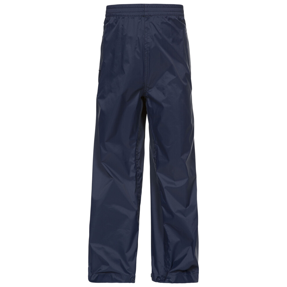 Trespass (2/3, Navy) Childrens/Kids Qikpac Waterproof Packaway Trousers