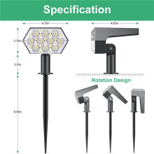 2X Luzes Solares 92 LED para Jardim Ao Ar Livre Luz de Parede À Prova D'Água para Iluminação de Caminho de Pátio Luz Quente