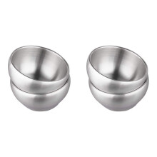 Bol à Crème Glacée Bol Isolé Bol à Soupe à Double Paroi de 15 Oz Bol à Céréales en Acier Inoxydable SUS304, Lot de 4