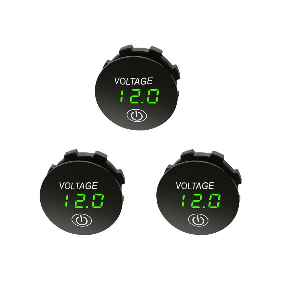 Photos - Other for Computer 3X Battery Capacity Display Voltmeter LED Digital Voltage Meter with Touch- OFF Car Motorcycle 3V-35V Green