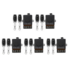 5X AC 220 V 30 A 1 Kanal 433 MHz Drahtloser Fernbedienungsschalter -Relaisempfänger + Aus/ein-Sender für Elektrogerätelampen