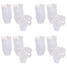 Lot de 200 Tasses à Dessert avec CuillèRes, Ensemble de Bols à Dessert 60 Ml, Tasses à Dessert en Plastique Bricolage, Ensemble de Tasses