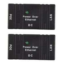 2X 100 Mbps 5 V 12 V 24 V 48 V/1 une BJW POE Injecteur RéPartiteur de Puissance pour CaméRa IP POE Adaptateur Module Accessoires-Noir