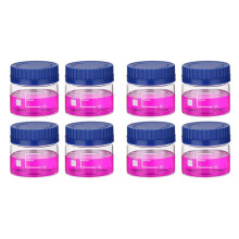8er-Pack Flaschen Zur Aufbewahrung Von Reagenzienmedien, 150 Ml Runde Weithalsflaschen Aus Borosilikatglas mit Graduierung und GL32-Schraubverschluss