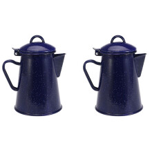 2X 1.2L émail Cafetière à la Main Thé Eau Bouilloire Théière Vintage Décor à la Maison Ciel étoilé Bleu Théière Café Outils