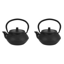 2X ThéIèRe en Fer avec Infuseur en Acier Inoxydable, ThéIèRe en Fonte Japonaise, Thé Oolong, Thé Puer, Bouilloire à Thé 300ML