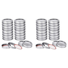 40Pcs Mason Jar Lids & Rings Set for Regular Mouth Canning,Split-Type & Leak Proof Lids for  Kerr Jars (70 mm)