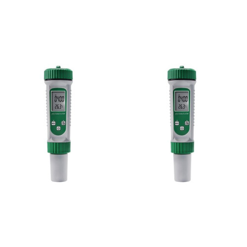 2X Versatile Digital PH Meter 6-in-1 for Water Quality Testing Measures PH, EC, TDS, SALT, S.G, and TEMP