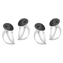 4X Controller Grips Cover Compatible with for Meta Quest 3S/Quest 3 Accessories, Adjustable Knuckle Straps