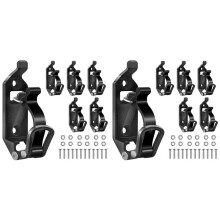 Support de Pelle 12 Pièces pour Galerie de Toit, Supports de Montage de Pince en Caoutchouc Métallique, Kit de Montage de Pince de Support de