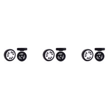6X Luggage Accessories Wheels Aircraft Suitcase Pulley Rollers Mute Wheel Wear-Resistant Parts Repair 50X12mm