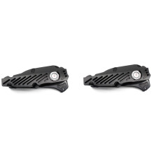 2X Motorcycle Oil Pan Aluminum Clear Visible Oils Bottom Potn for GTS250 300 GTV HPE 2019-2022 Black