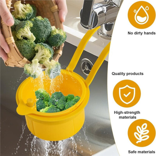 Kitchen Sink Strainer Basket Multi-Functional Faucet Hanging Strainer with Automatic Dumping