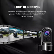 3X 1080P HD 360 Drehbare -ADAS-Dashcam, Auto-Dashcam mit 32 GB-Karte, 24-Stunden-Parkmodus/Nachtsicht/Bewegungserkennung