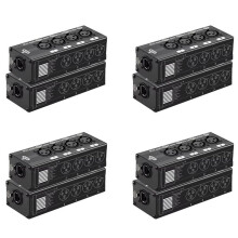 4 Paar 4-Kanal-XLR/DMX-Audio-RJ45-Cat5/Cat6-Ethernet-Extender-XLR-Extender-Transceiver für Live-Bühnen