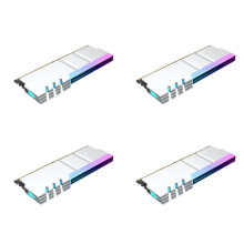 4X Computer DDR4 DDR5 5V ARGB Sync Speicher Radiator PC RGB Bunt RAM KüHlköRper KüHler Cooling Shim Armor Silber Weiß