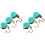 6Pcs ZE-268S6 Ceiling Fan  3 Speed 4 Wire for Ceiling Fans and Wall Lights Pull Chain  Replacement Bronze 2