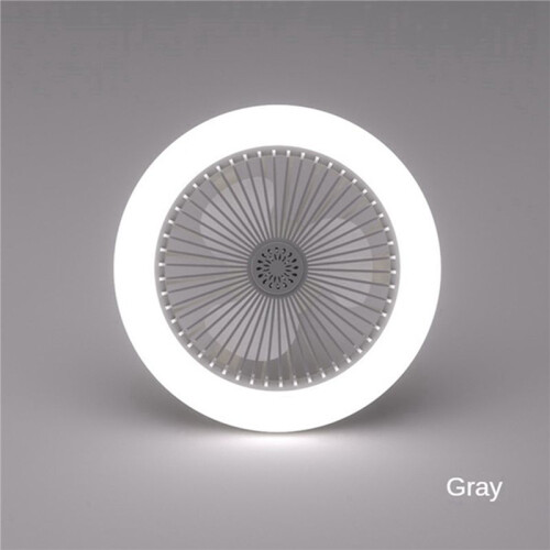 2X Ceiling Fan with Remote Control and Light 30W LED Lamp Fan  Silent Ceiling Fan E27 Converter Base White 1
