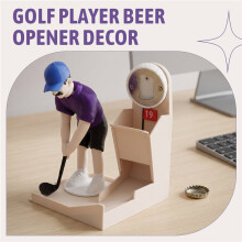 Abrebotellas en Forma de Golfista con Ranura para Coleccionar Tapas, Decoración para el Bar en Casa, Regalo para Amantes del , Gadget de Cocina