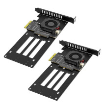 Placa Adaptadora PCIe 5.0 X4 para U.3 (SFF-TA-1001) NVMe SSD com Ventoinha Turbo de 12V, Conversor PCIe para SSD NVMe U.3 de 2,5"