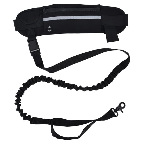 Hundeleine elastisch Gürteltasche Set 2