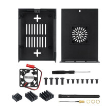 For OrangePi 4PRO Metal Case Enclosure Fan Active Cooling for OrangePi 4PRO Compatible Expansion Board with Antenna