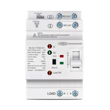 TOMZN ATS LN 220 V, Mały, Dwuzasilany, Automatyczny Przełącznik Elektryczny, Bezprzerwowy, 2P 63 A TOQ6