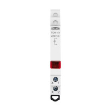 TOMZN TD9-1X 1 Lampka Sygnalizacyjna LED 230 V AC , Ultracienka, do Montażu na Szynie DIN, do Szpitala, Fabryki i Szkoły, Czerwona