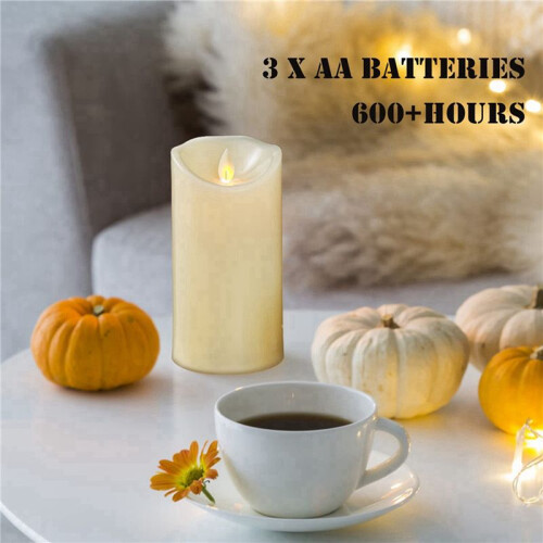 2X Velas Sem Chamas Cintilantes Operadas Por Bateria com Controle Remoto e Temporizador, 3X6 Polegadas para DecoraçãO Interna e Externa 2