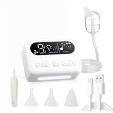 Electric Baby Nasal Aspirator Nose Suction Cleaner Built-in Music Night Light Infants Babies Food Grade Silicone