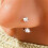 Horseshoe Nose  Silver Double Gem for Septum Cartilage Piercing 5