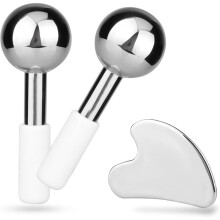 3pcs Ice Globes Cryo Sticks for Face Eye Facial Cold Roller Cooling Globe for Puffiness Wrinkle Dark Circle