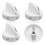 Lot de 4 Boutons de Commande Blancs pour Cuisinière pour  et pour  (Référence 316442512) 1