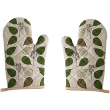 Ensemble de Gants de Cuisine Épais, Anti-Brûlure, en Coton et Chanvre Simples, Gants pour Four à Micro-Ondes, Pâtisserie, Cuisine, Cuisine