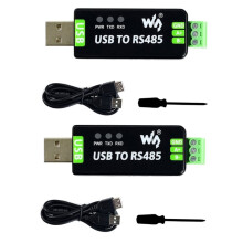 Waveshare Conversor Bidirecional USB para RS485 de Nível Industrial, Versão FT232RNL, Conversor Serial USB para RS485, 2 Unidades
