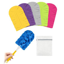 Lot de 6 Recharges de Plumeau Réutilisables en Polaire pour , Plumeaux 360 pour le Nettoyage des Ventilateurs, Sols et Stores