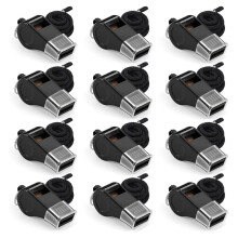 SPORTIC Whistle Plastic Whistles with Lanyards for Coaches, Referees, Training, Emergencies, and Outdoor Activities