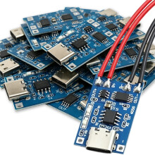 20 Szt. Złącza do Płytki Ładującej Typu C do Akumulatorów Litowych 18650, Moduł Ładowarki USB-C 5 V 1 A z Zabezpieczeniem
