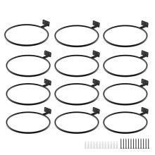 12 Soportes de Pared para Balones de Baloncesto, Estante Universal para Balones, Expositor de Pared Que Ahorra Espacio para Balones de Baloncesto